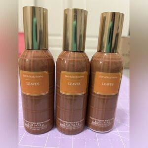 Bath & Body Works Leaves CONCENTRATED ROOM SPRAY X 3 NEW!